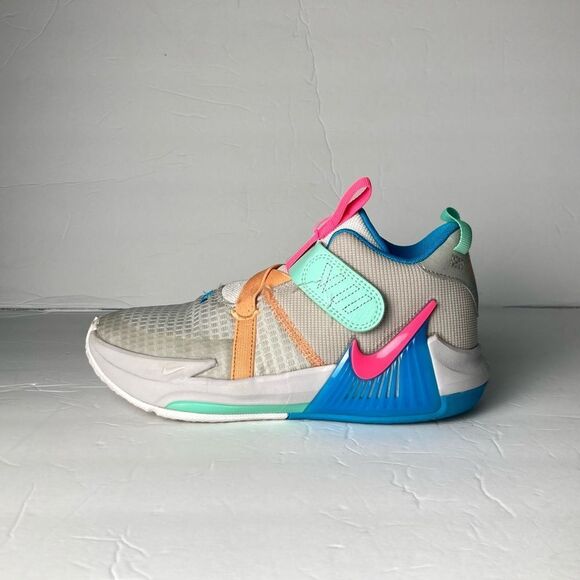 Nike LeBron Witness 7 Little Kids' Basketball Sneakers Size 2.5Y Fog Grey MultiC - Picture 1 of 10